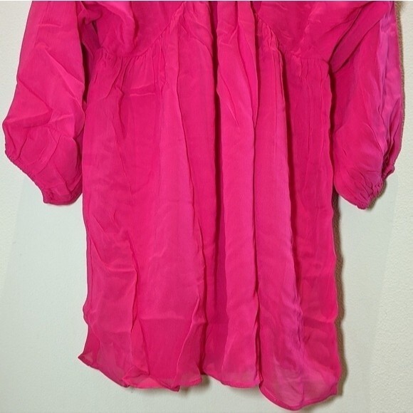 NWT Anthropologie Let Me Be V-neck Flowy Mini Cover Up Dress in Pink - Picture 10 of 16